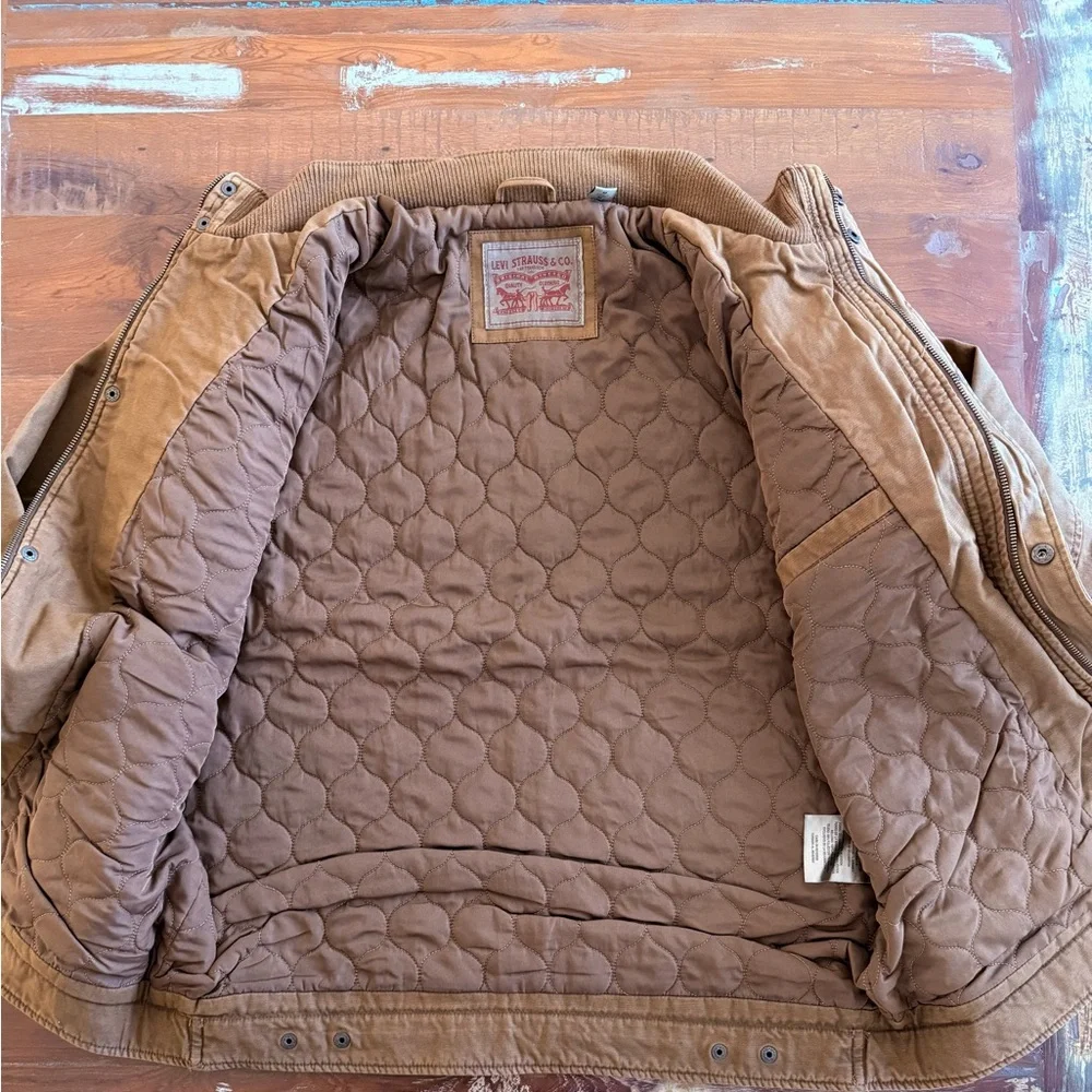 LEVI’S Full Zip/Snap Garment Dyed Barn Coat!  NWTS   M - Picture 4 of 10